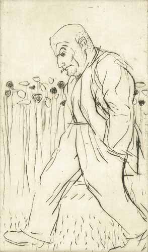 Einzelblätter: Mann im Garten (2)