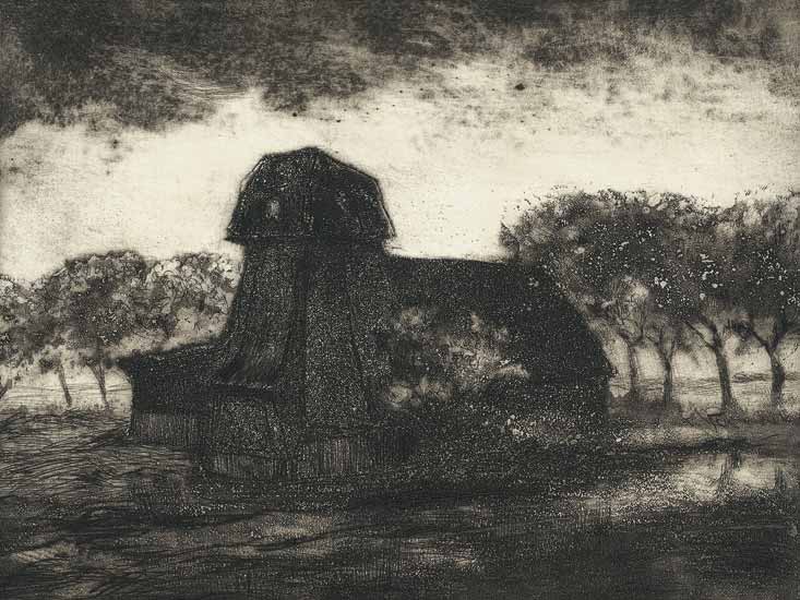 Landschaften: Die Mühle bei Karwe